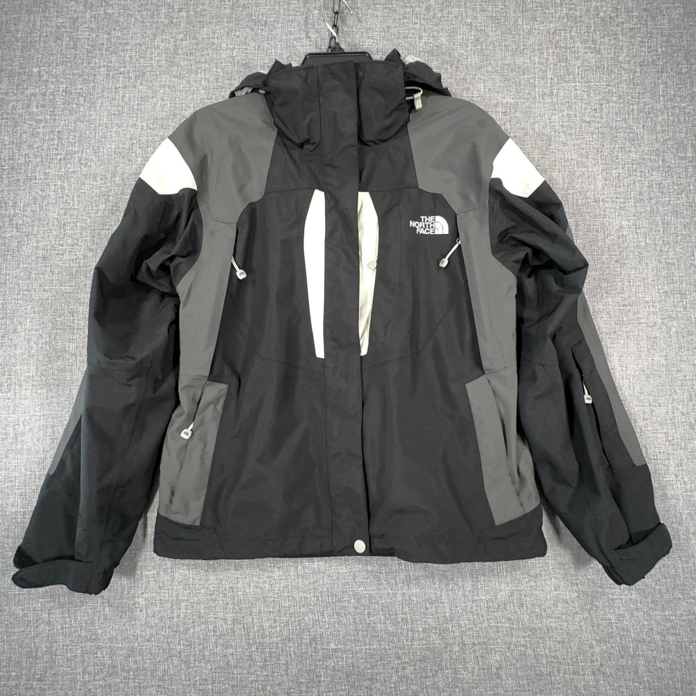 The North Face Banshee Acclimate Jacket Women S Black Gray Colorblock HyVent Ski